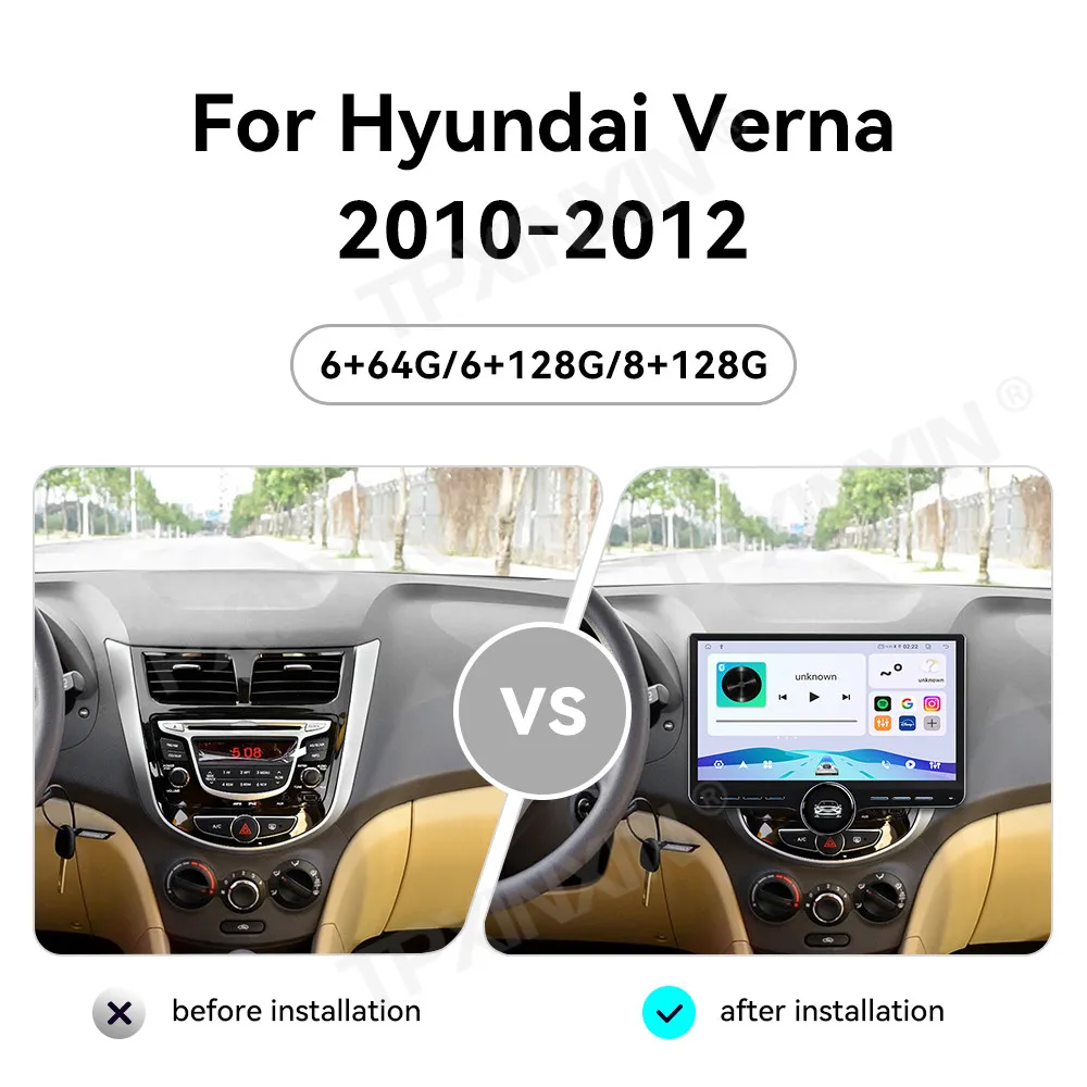Touch Screen Car Radio For Hyundai Verna 2010-2012 Android GPS Automotive Multimedia Auto Radio Stereo Receiver Head Unit