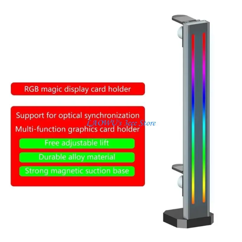

Y8AD Aluminum GPU Graphics Card Brace Support ARGB LED Vertical Graphics Card Holder