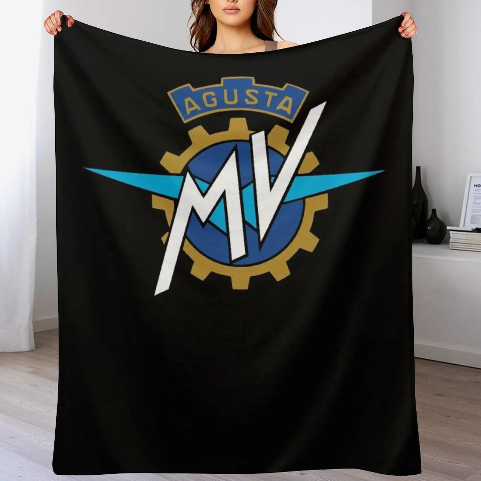 

Mv Agusta Logo Essential Throw Blanket Large Plush Soft Big Sofa Blankets
