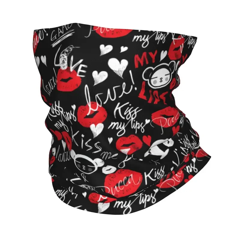 

Custom Pucca And Garu Bandana Neck Warmer Men Women Winter Hiking Ski Scarf Gaiter Cute Catoon Face Cover