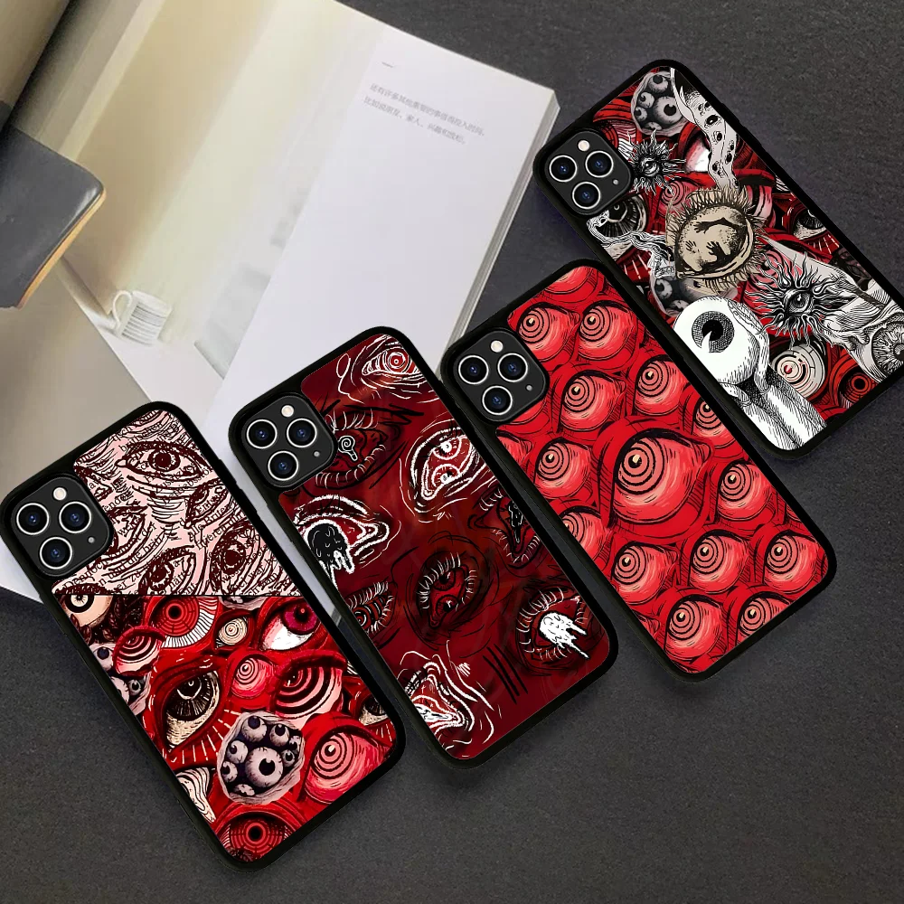 Spooky Scary Red Eye Phone Case Silicone PC+TPU For For IPhone 11 12 13 14 15 16 Plus Pro Max Cover