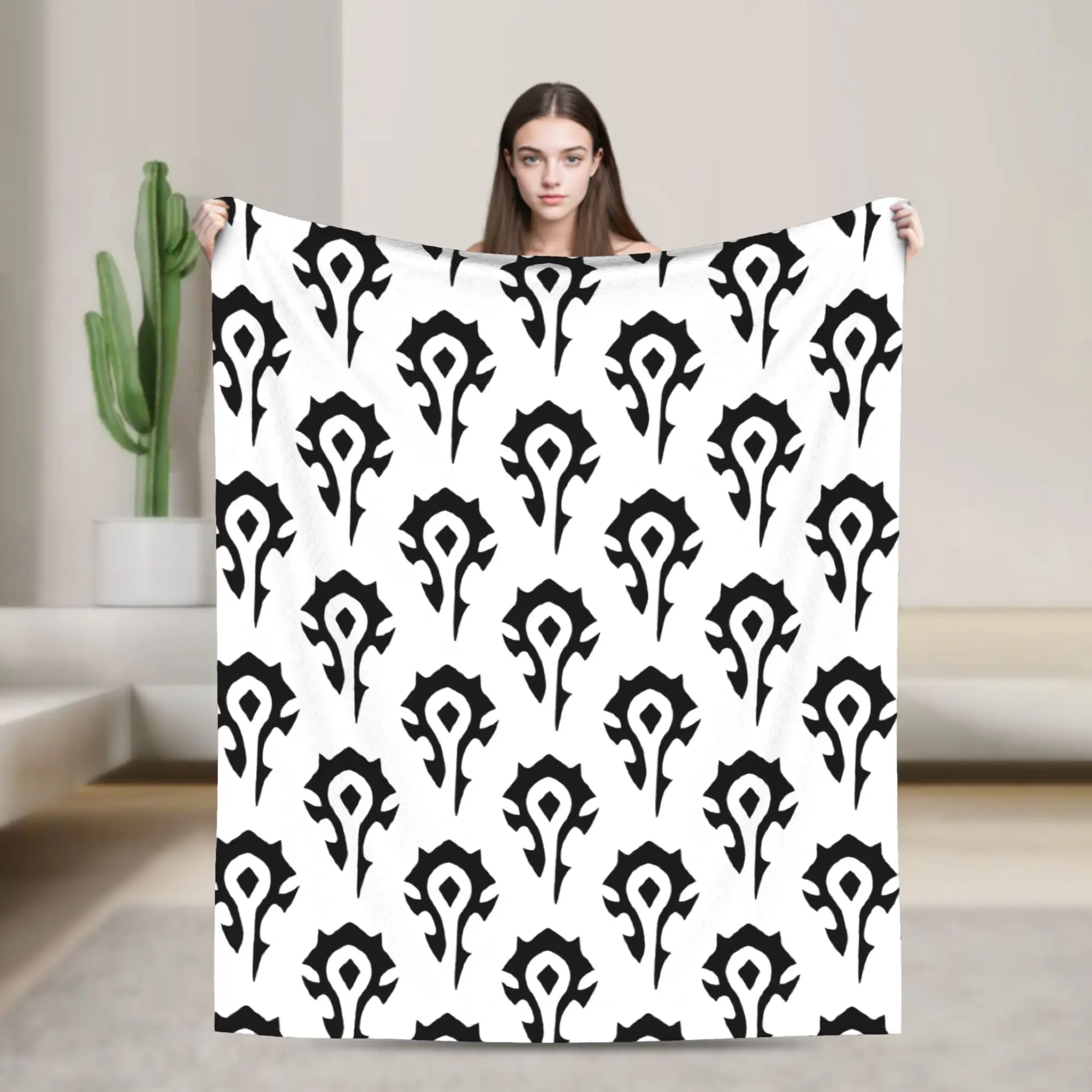 W-Warcrafts Game Plush Blanket  Novelty Throw Blankets for Home Hotel Sofa  150*125cm Quilt