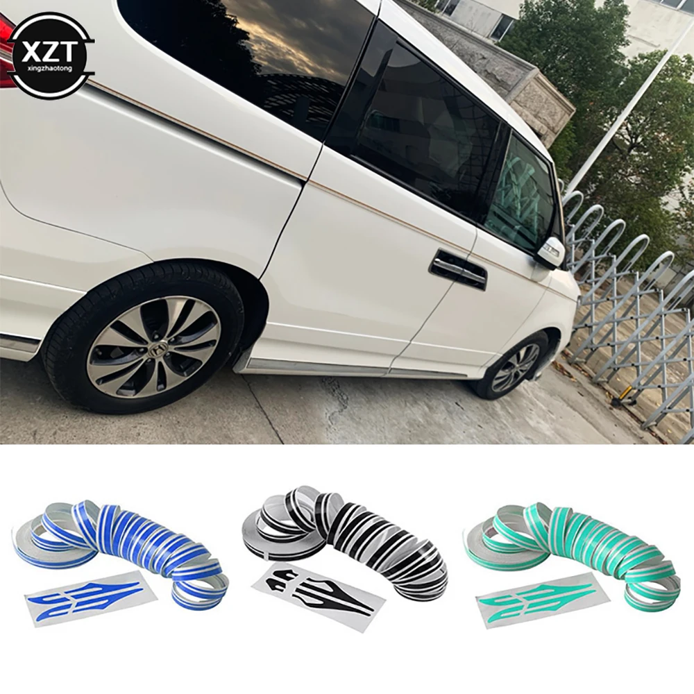 Auto 98M Pin Stripe Ribbon Sticker Bumper Car Body Stickers Double Line Motorcycle Car Styling Decoration Exterior Accessories