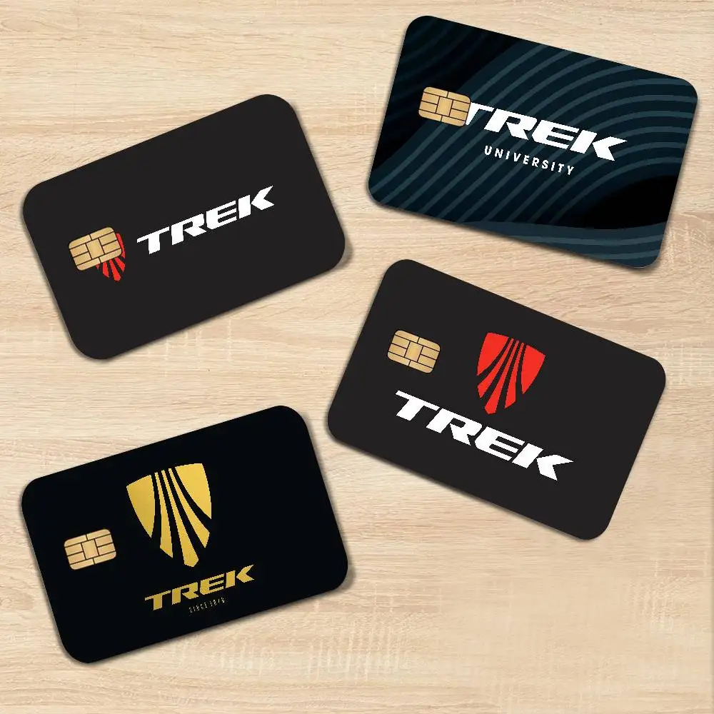 T-Trek Bike Logo Cartoon Credit Card Skin Stickers for Bank Card Bus Metro Card Sticker Waterproof Women Gift