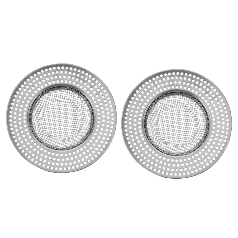 

2Pcs Drain Hair Catcher Stainless Steel Protector Rust Proof Shower Drain Cover Hair Stopper Strainer for Bathroom Kitchen Sink