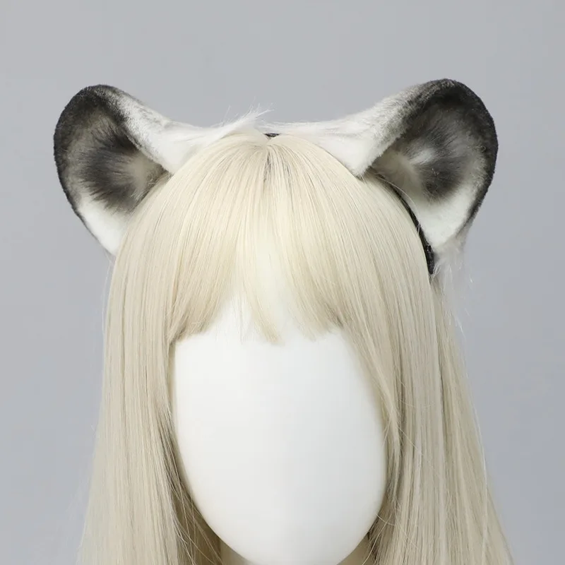Lolita Plush Hair Hoop Animal Bear Ears Headwear Furry Headband Cute Headpiece Anime Fancy Dress Kawaii Cosplay Accessories