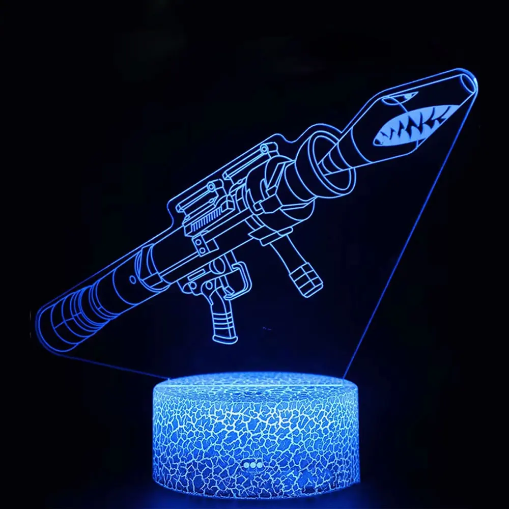 

3D Lamp Game Rocket launcher pattern LED Night Light Gamer Decoration Table Lamp CS Game Room Decor Kids Birthday Gift zd46