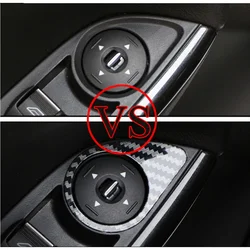 ABS Chrome Rearview Mirror Adjustment Knob Panel Cover Trim for Ford Focus 3 MK3 2012 - 2018 Accessories