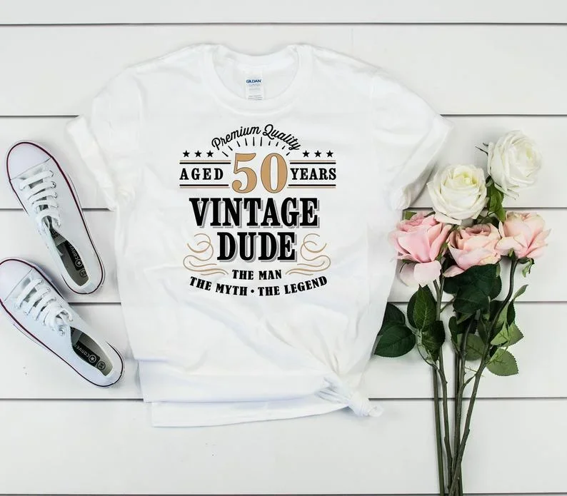 

50th birthday shirt,vintage dude the man the myth the legend, t-shirt gift for him - 50th Birthday party shirt UNISEX SHIRT