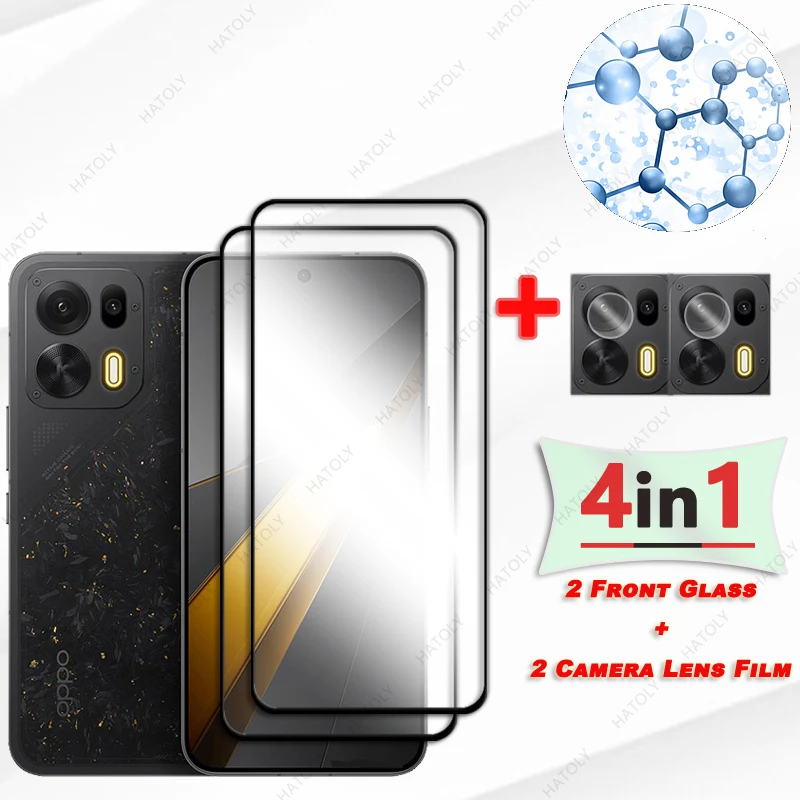 

For Oppo K15 Pro Glass Screen Protector For Oppo K15 Pro 5G Tempered Glass Black Edge Protective Film Camera Lens Protector