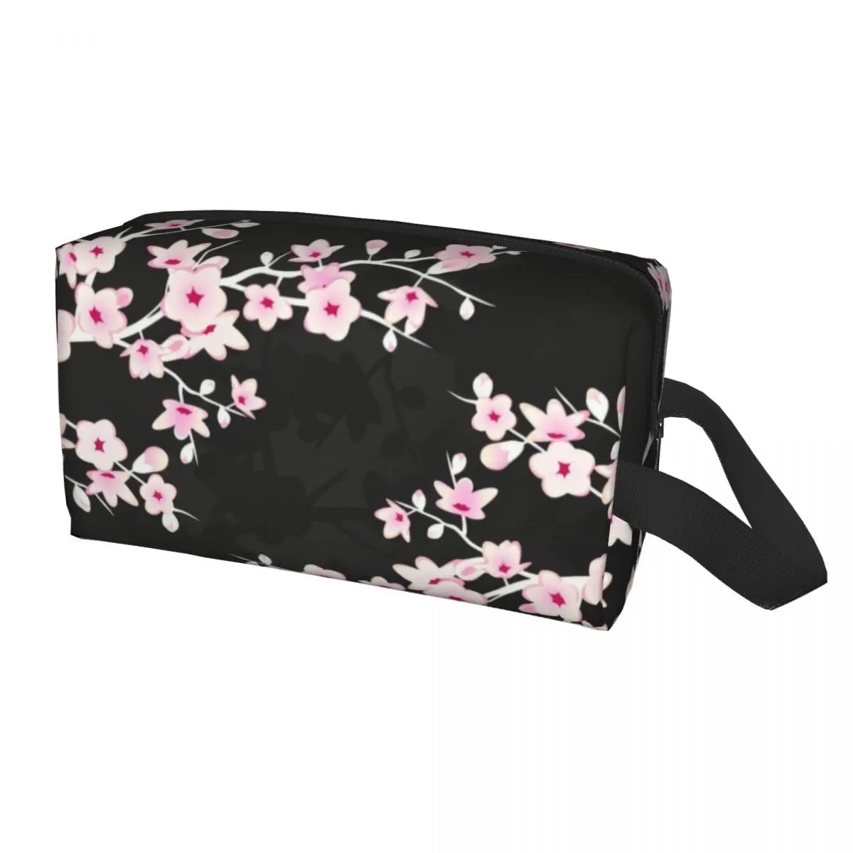 

Fashion Cherry Blossom Japan Sakura Travel Toiletry Bag for Women Flowers Floral Cosmetic Makeup Bag Beauty Storage Dopp Kit