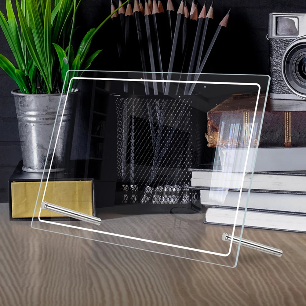 1 مجموعة رسالة أكريليك شفافة للطلاب الكتابة مذكرة مجلس منظم سطح المكتب مدرسة مكتب التموين ملاحظة قابلة للمسح #1