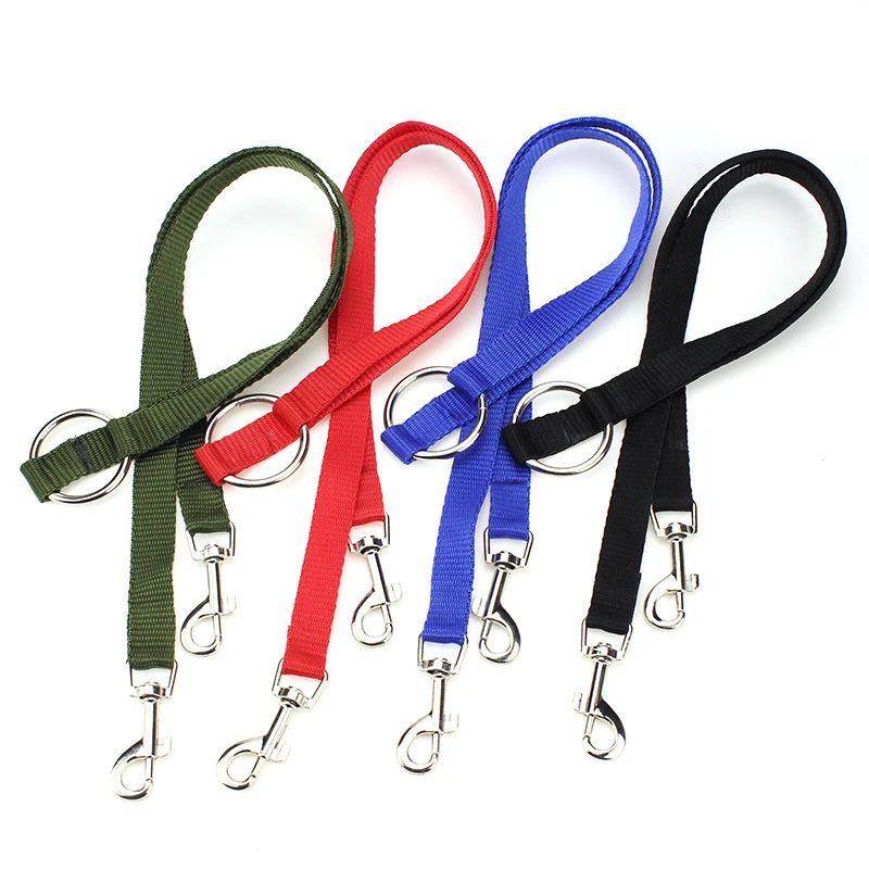 Simple Double Dog Leash Strong Nylon V Shape Leash Traction Rope For 2 Twin Dogs Pet Accessories 2 In 1 Walking Leashes