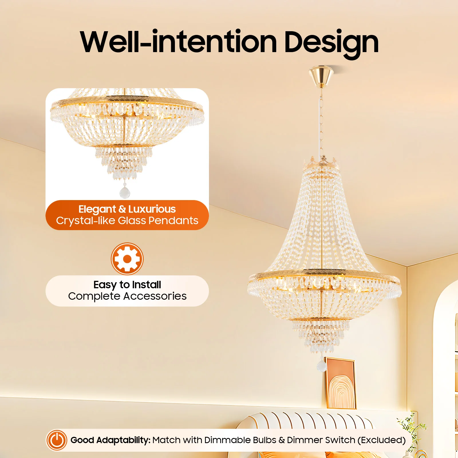 현대 럭셔리 크리스탈 천장 샹들리에 및 펜던트 램프 LED 조명 거실 식사 침실 홈 장식