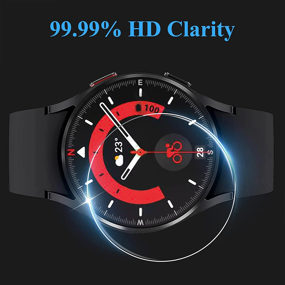 Tempered Glass for Samsung Galaxy Watch 5/pro/4 44mm 40mm Waterproof Anti-Scratch Screen Protector Galaxy watch4 Watch5 45mm