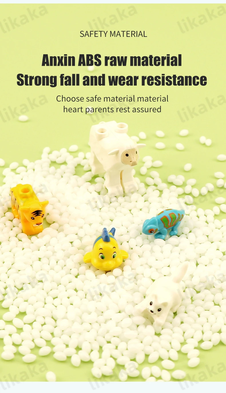10PCS Tiere Blöcke Spielzeug MOC Leopard Bär Kuh Vogel Modell Bausteine Set Kompatibel Mini Ziegel DIY Spielzeug für kinder Geschenk – Detail 5