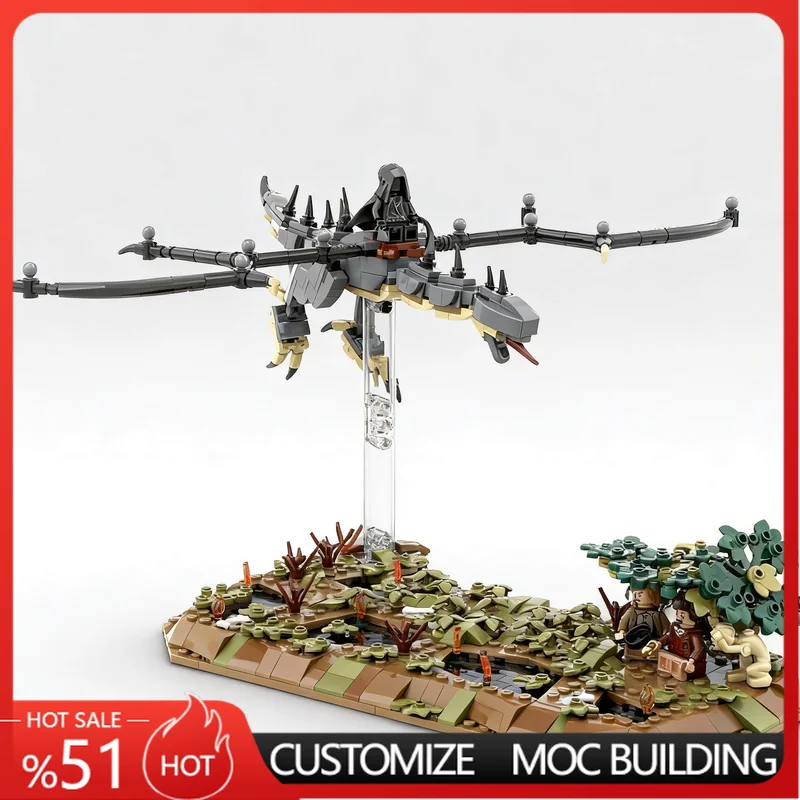 795 PCS Fantasy Dead Marshes Battle Scene Diorama MOC Building Blocks Model DIY Assembly Educational Toy For funs Birthday Gifts