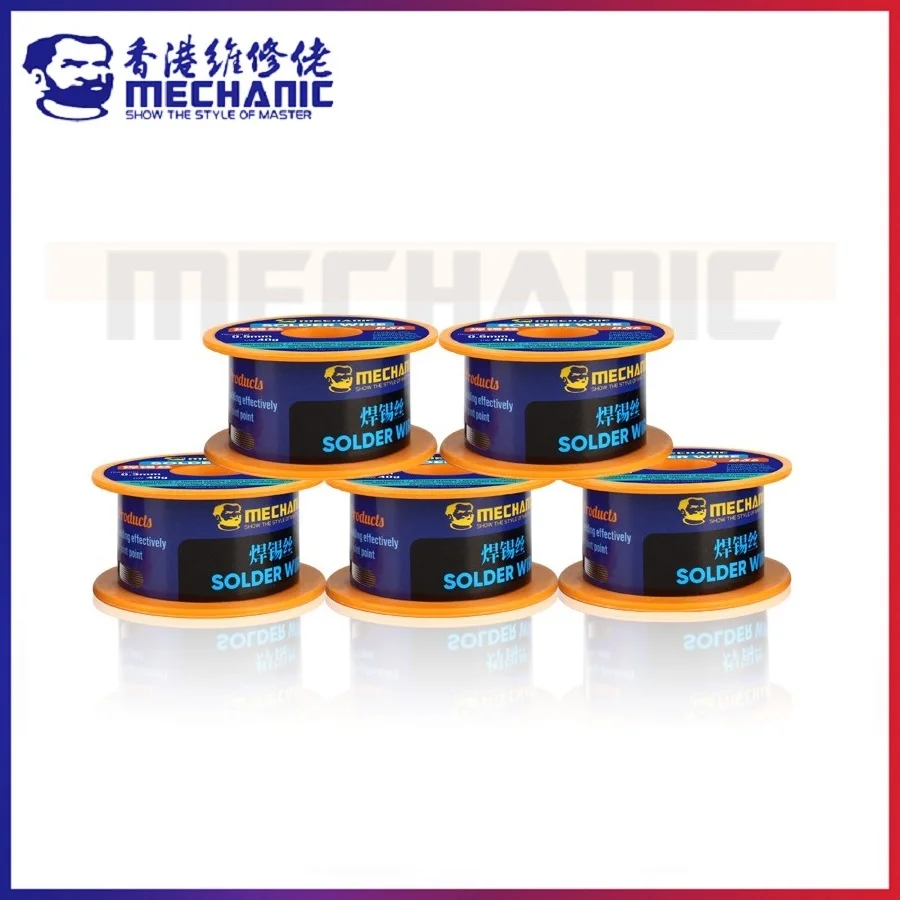 

MECHANIC DS6 40g Solder Wire 0.3/0.4/0.5/0.6/0.8mm High Purity No-clean Mild Rosin Core 210℃ Melting Point Soldering Flux 1-3%