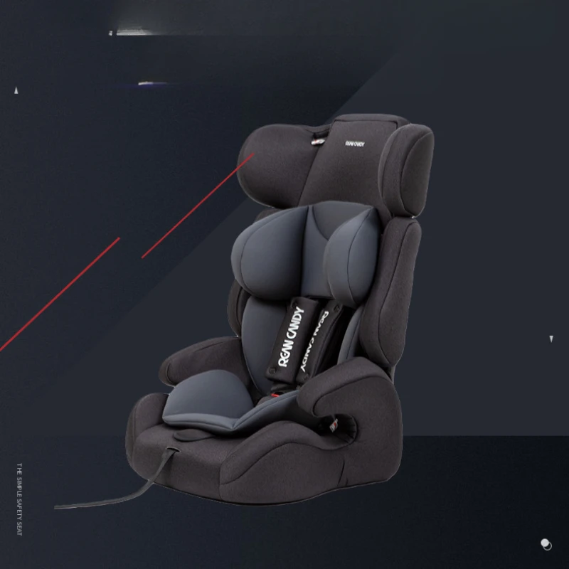 EG81 Asiento de coche plegable para niños, potenciador de seguridad apto para viajes durante 9 meses a 12 años, silla de bebé portátil, asiento de coche compacto