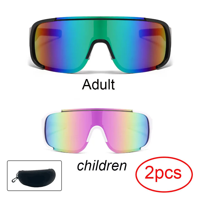 

2pcs Combination Family Matching Sunglasses With Box For Adult And Children Mountain Climbing Cycling Outdoor Driving Sunglasses