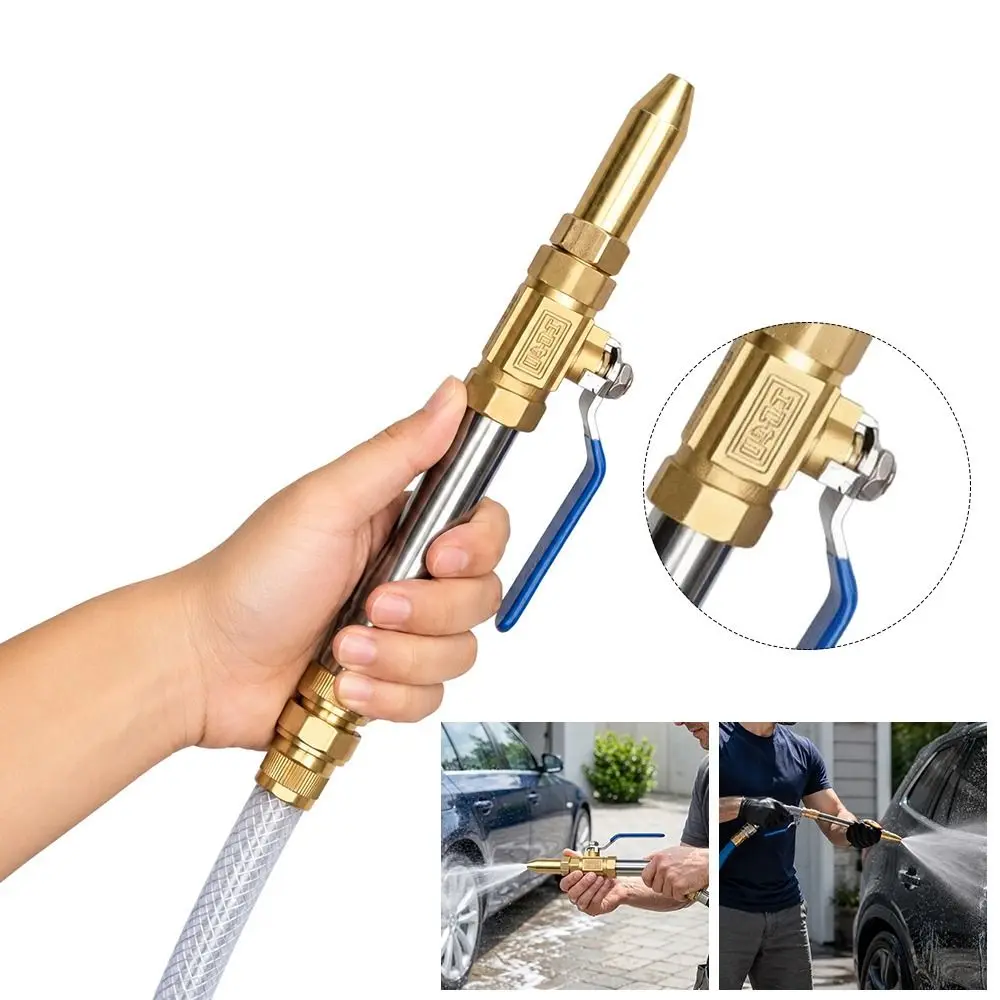 New 4 Points High Pressure Spray Head Adjustable Spray Ball Valve Switch Mixer Truck Cleaning Nozzle Copper Direct Spray Nozzle