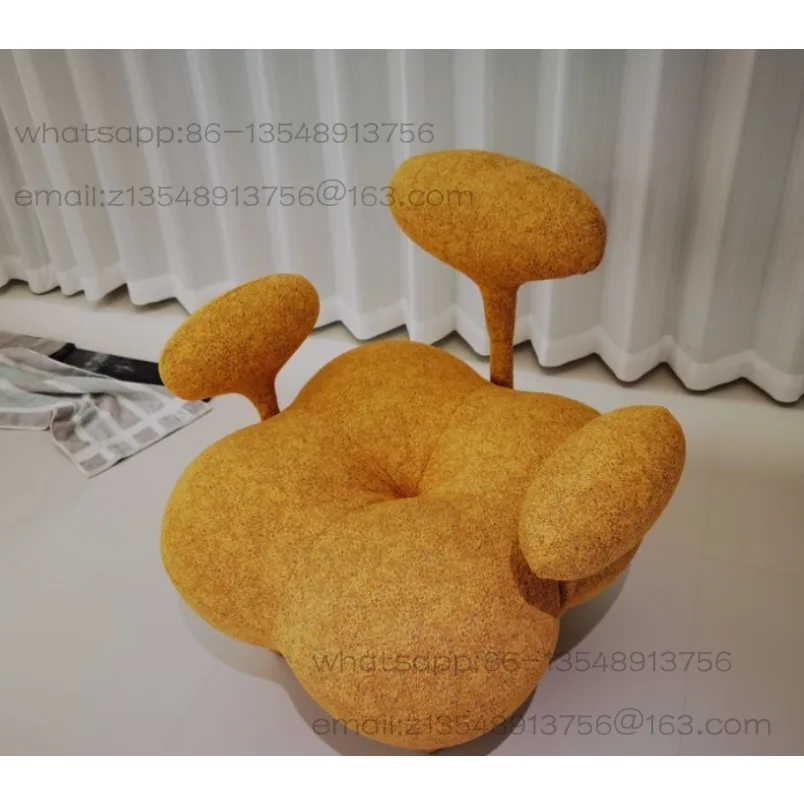 Fabric sofa dopamine living room simple Internet celebrity designer casual butt chair