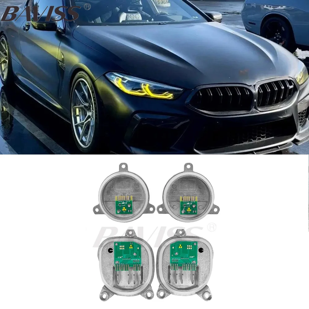 Car accessories for BMW 8 series M8 i8 G14 G15 G16 F91 F92 F93 CSL Lemon Yellow DRL Module RGB LED boards daytime running lights