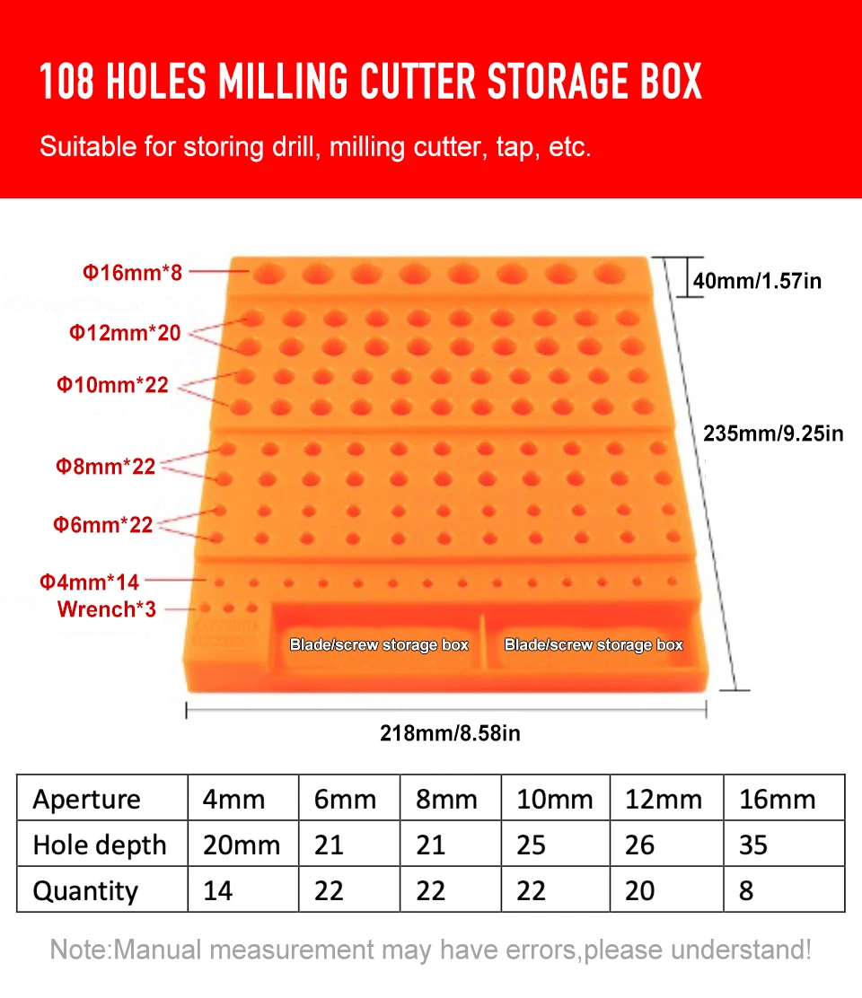 D4-16MM fräser fräser koffer cnc aufbewahrung sbox er16 er20 er32 collet aufbewahrung sbox pp werkzeug halter organisator cnc bearbeitungs zentrum – Detail 2