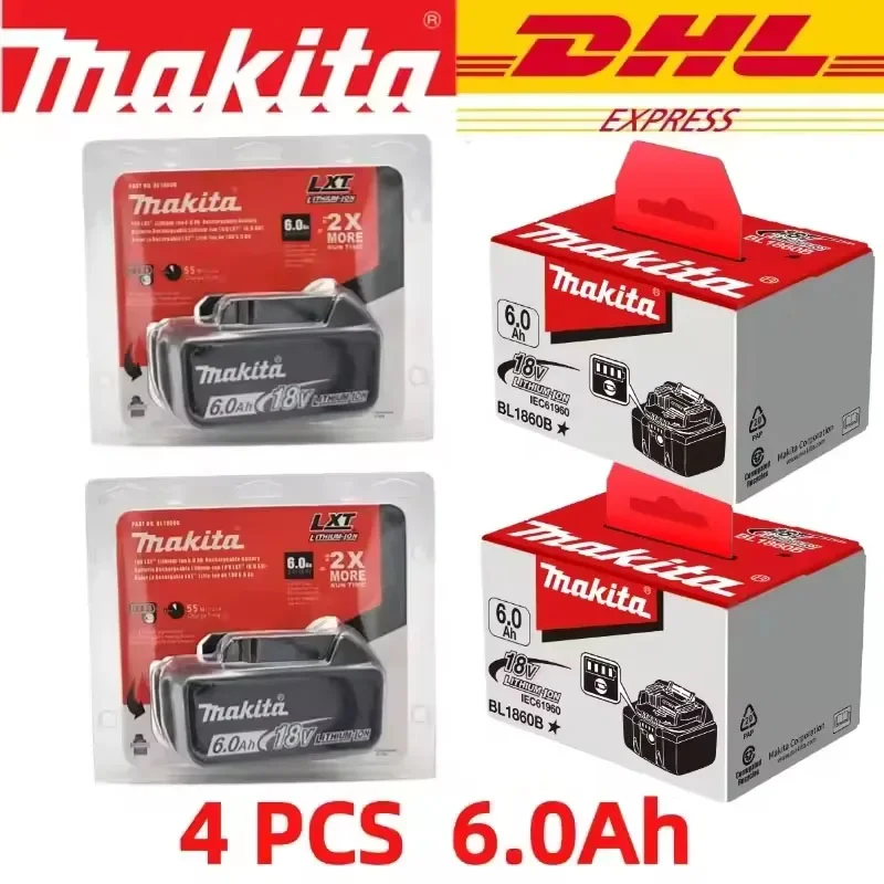 

100% NEW Original Makita 18V 6.0Ah battery, for Makita BL1830 BL1830B BL1840 BL1840B BL1850 BL1850B model power tools battery