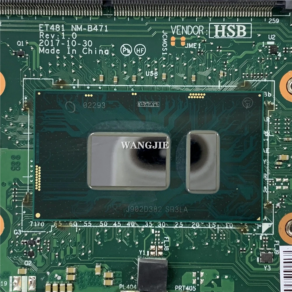 Imagem -03 - Placa-mãe Portátil para Lenovo Thinkpad T480s 02hl812 Et481 Nm-b471 Sr3la I58250u Cpu Ram 8g 4g 100 de Trabalho