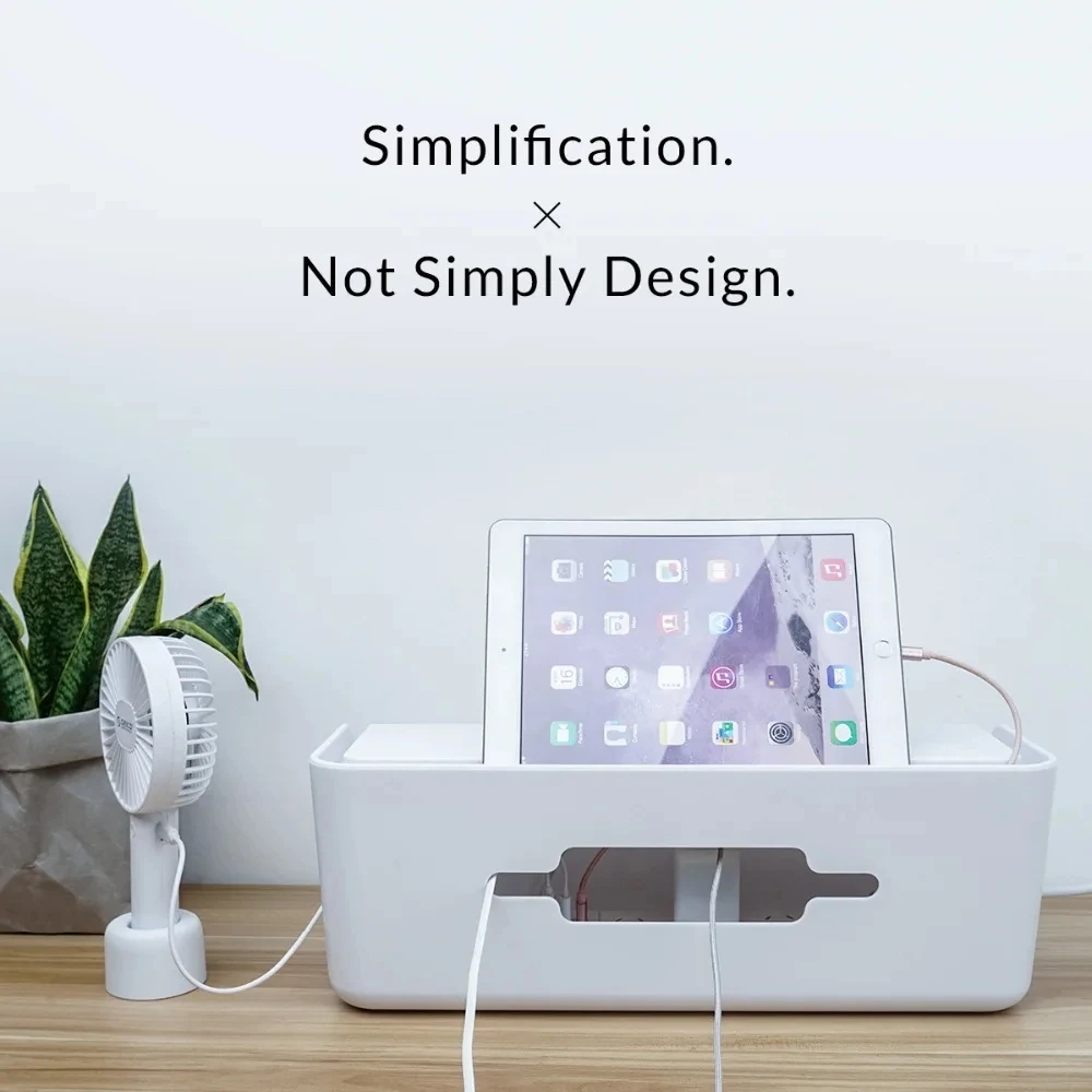 ORICO Power Strip Storage Box Dustproof Heat Dissipation Cable Management Winder for Sockets Mobile Phone Stand Cables Organizer