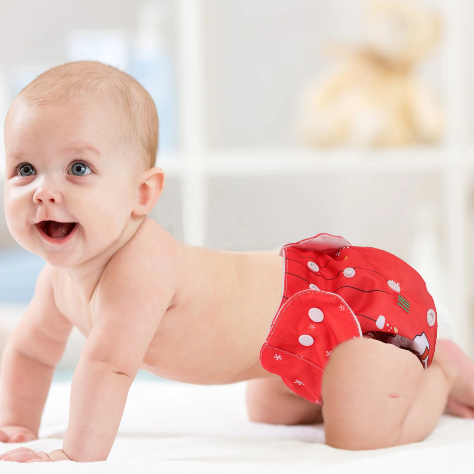 2 Stück Weihnachts-Baby-Trainingshose für Neugeborene, waschbar, auslaufsicher, atmungsaktiv, bequem für das Töpfchentraining