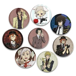 Anime Bungou Stray Dogs Brooch Pin Cartoon Metal Badge for Backpack Clothes Jewelry Accessories Dazai Osamu Nakajima Atsushi