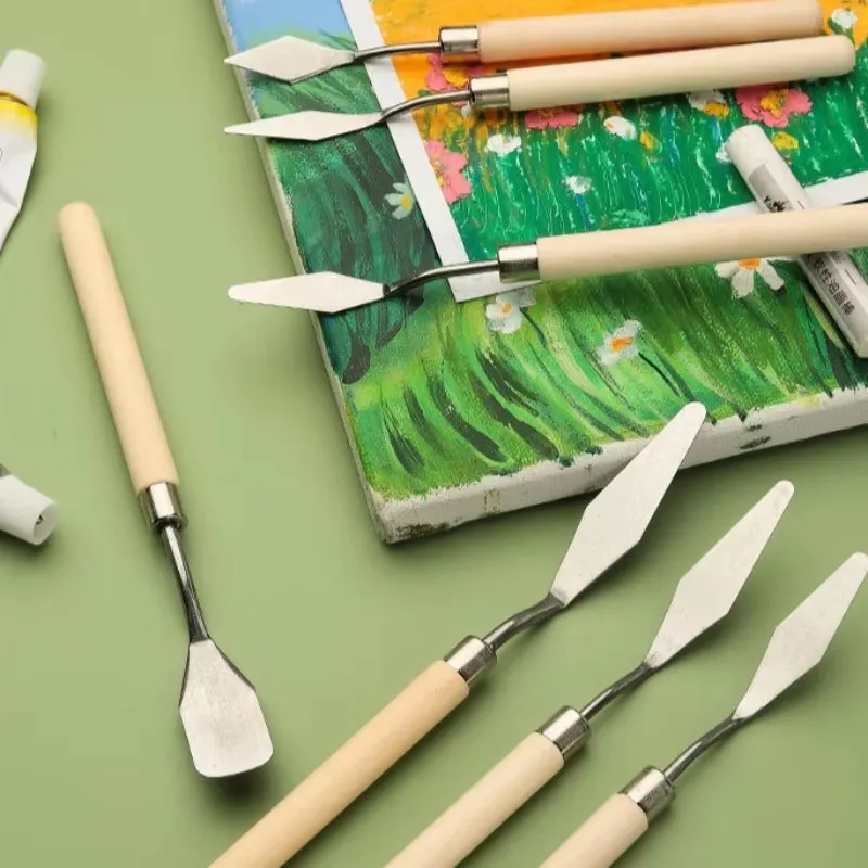 1-6set Palette Knife Set for Color Mixing Spreading Multifunctional Art Scrapers for Painting Art Supplies