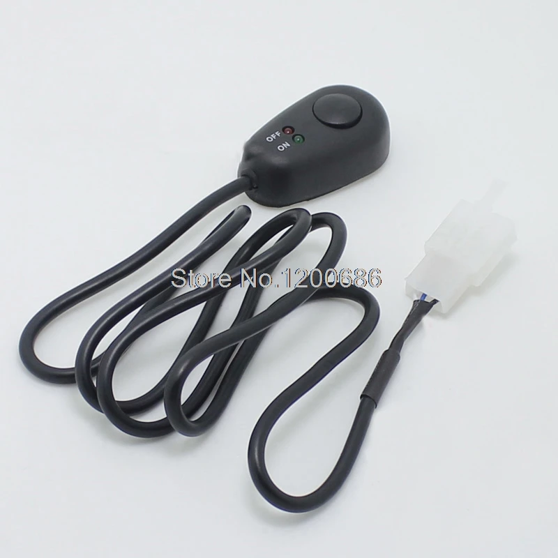 70CM Water Tear Drop Shape 12V Push Button Switch Wire Harness With Red Green LED Indicator Lights For Fog Lights