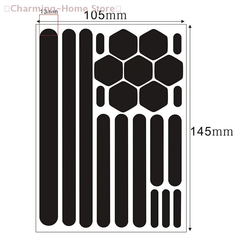 Motorcycle Reflective Stickers Helmets Invisible Black Reflective Strips Effective Reflective Tape For Bikes Motorcycles Helmets