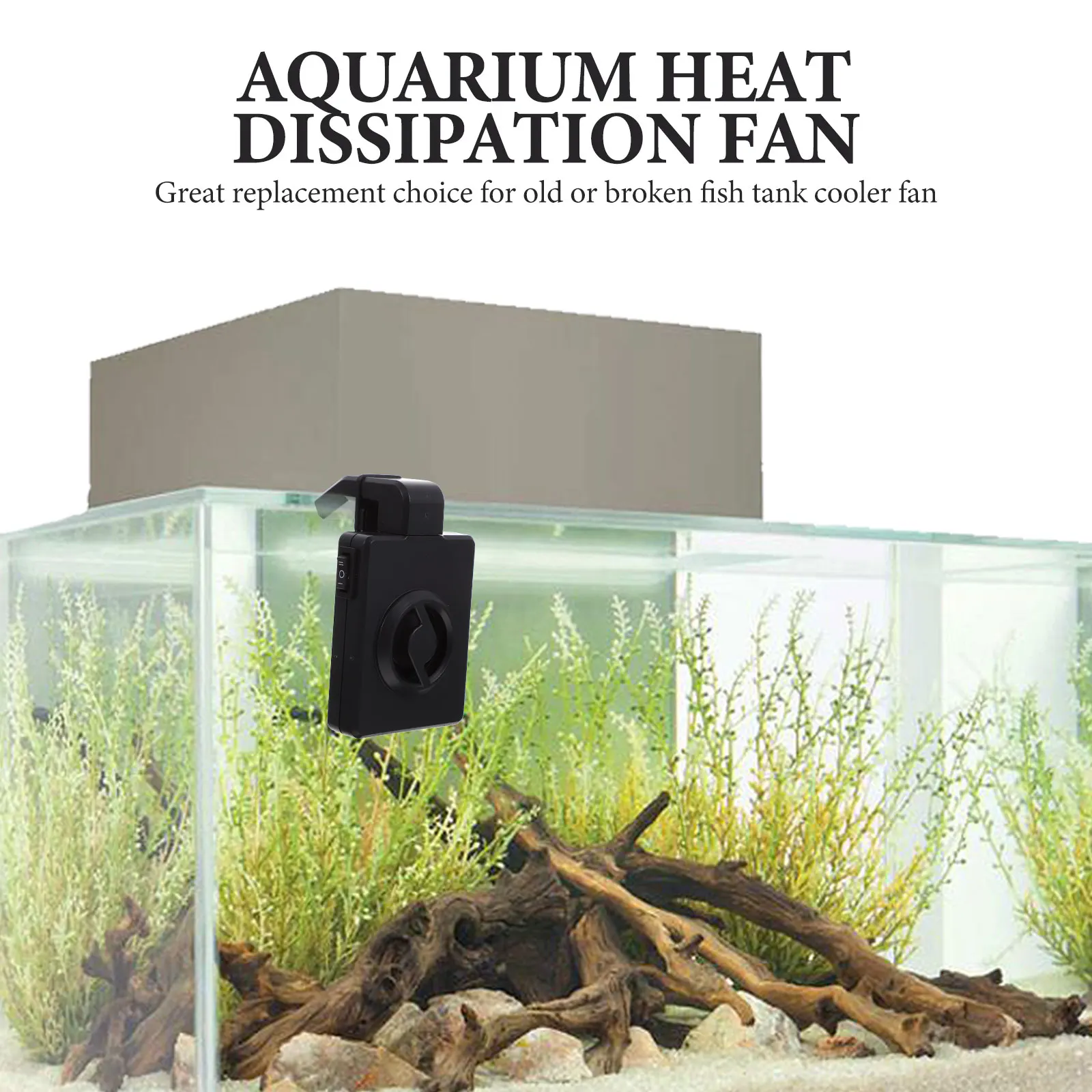 

Aquarium Fan Fish Tank Cooler Mini Water Heater Immersion Thermostat Control Aquarium Heat Dissipation Cooling Chiller