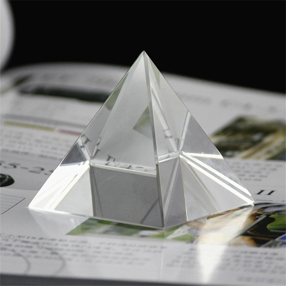 Transparent Acrylic Pyramid 5cm 6cm 8cm 10cm Hig Triangle Crystal Glass Handicraft Decoration For Engraving 1pcs