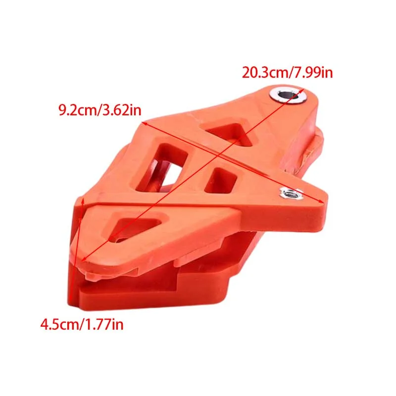 Off-road vehicle orange drag chain slider anti scratch flat fork limit