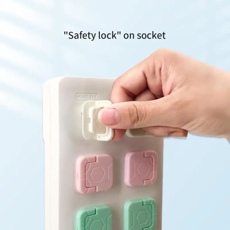 10pcs Safe Socket Protective Cover Anti-electric Safe Lock  Protection Plug Protective Cover Baby Switch Socket Power Sleeve