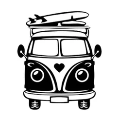 Camper Travel Surf Skateboard Summer Beach Cloth Ocean Vinyl Sticker Decals Fashion Car Accessories,18cm Tall