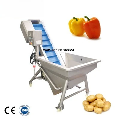 Commercial Fruit and Vegetable Cleaning Machine Elevator Type Presoaking Vegetable Washing and Cleaning Machine