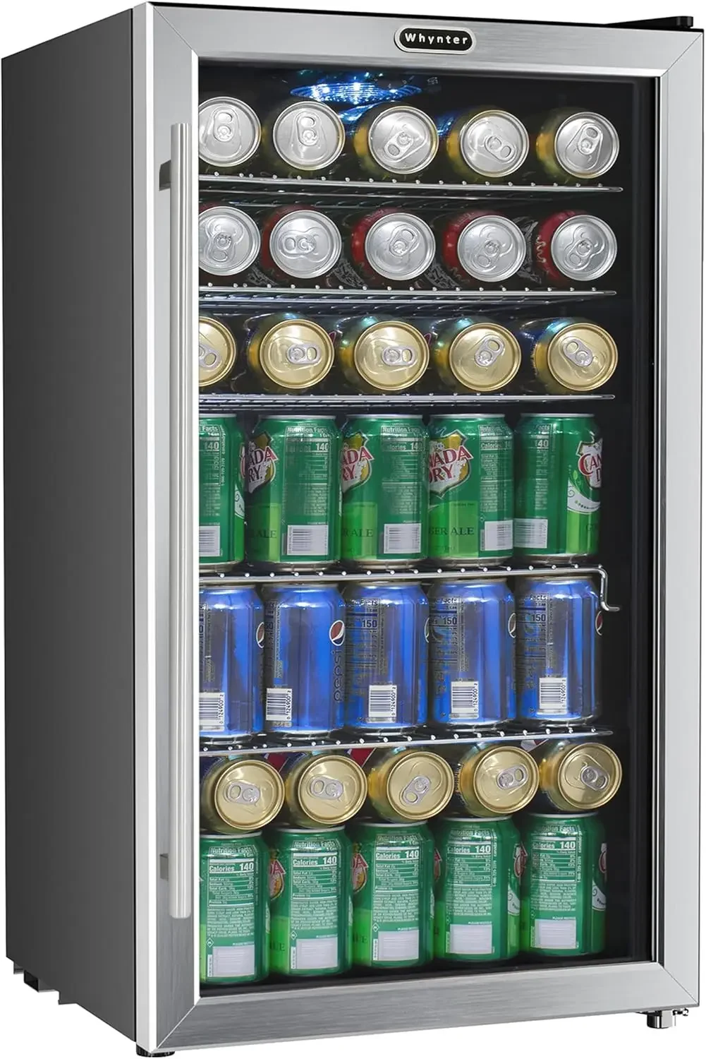 BR-130SB Beverage Refrigerator with Internal Fan – Stainless Steel 120-Can Capacity, 18.75