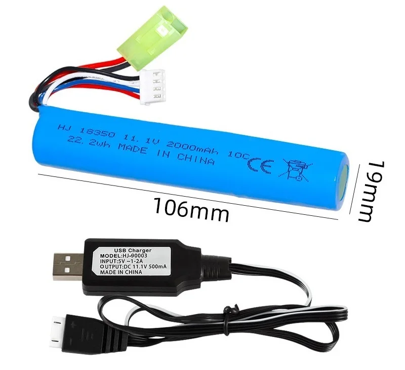 3S 11.1V 2000mAh 10c akumulator litowo-jonowy do elektrycznego żel wodny Ball Blaster zabawki pistolet/ekologiczne koraliki kule zabawki wiatrówka