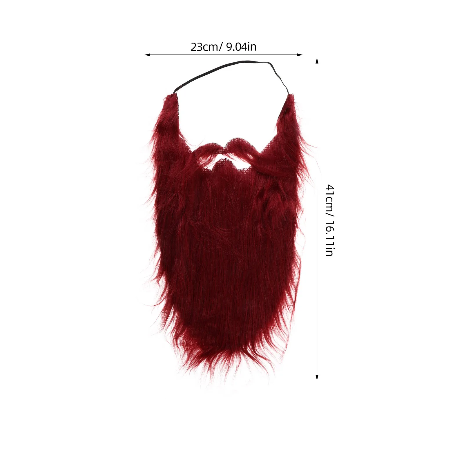 Costume de fausse barbe réaliste bordeaux 40Cm, pour Halloween, noël, Pirate, cheveux du visage, accessoire de fête pour hommes