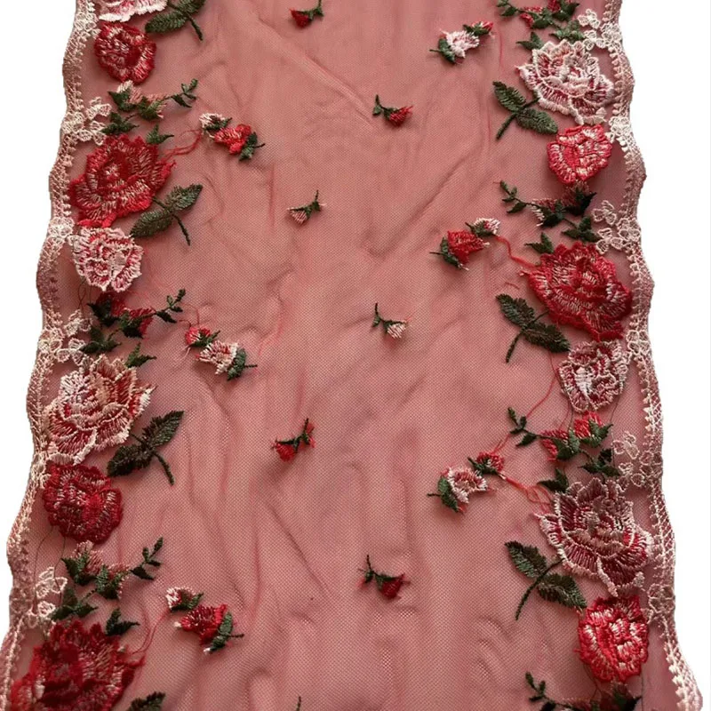 

20Yards Two Tones Floral Embroidery Lace Trim DIY Craft Sewing Supply Skirt Hem Decoration Accessories Dolls bjd