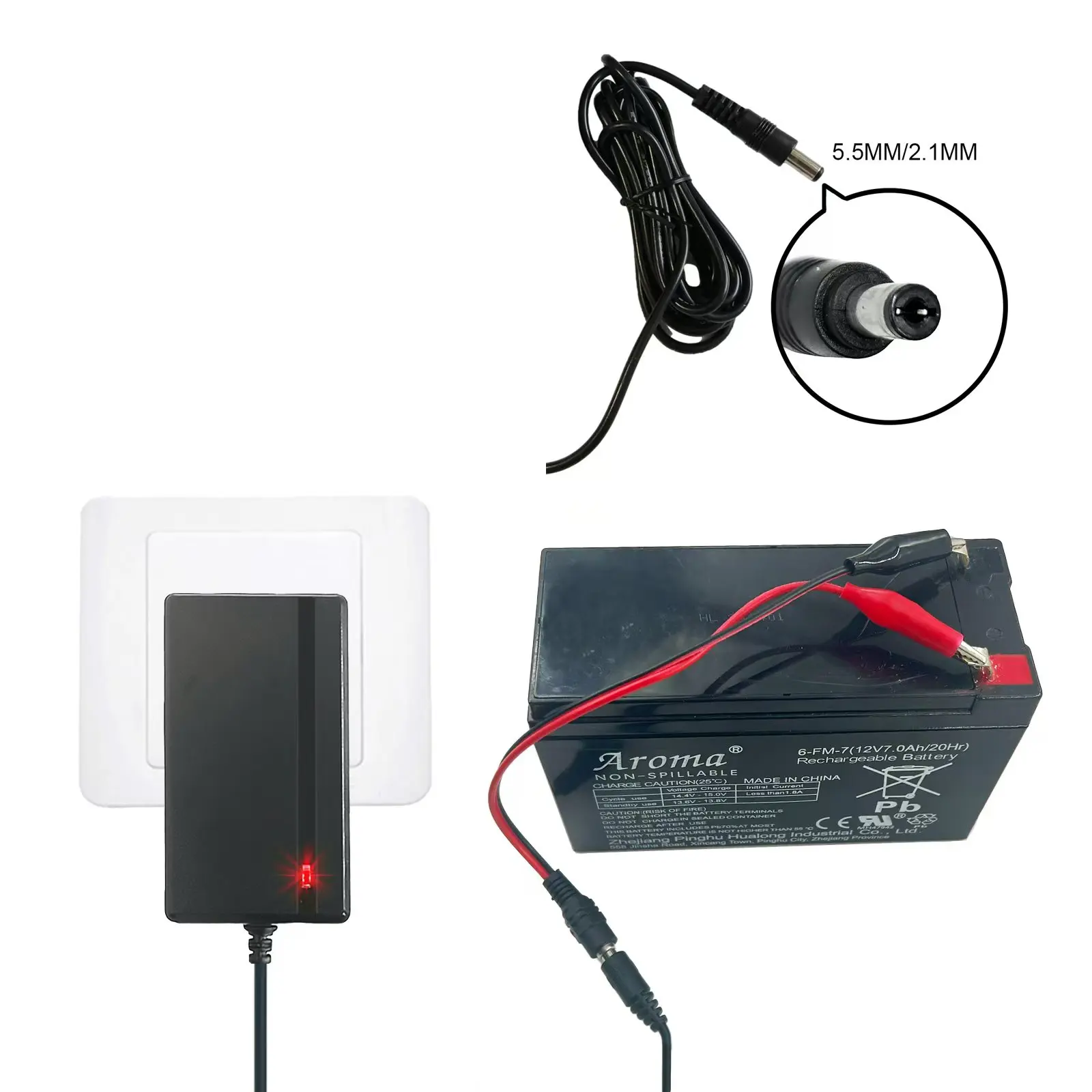 Children's electric ride on toys car charging port, battery cable, motor cable, lock switch, conversion cable, voltmeter parts