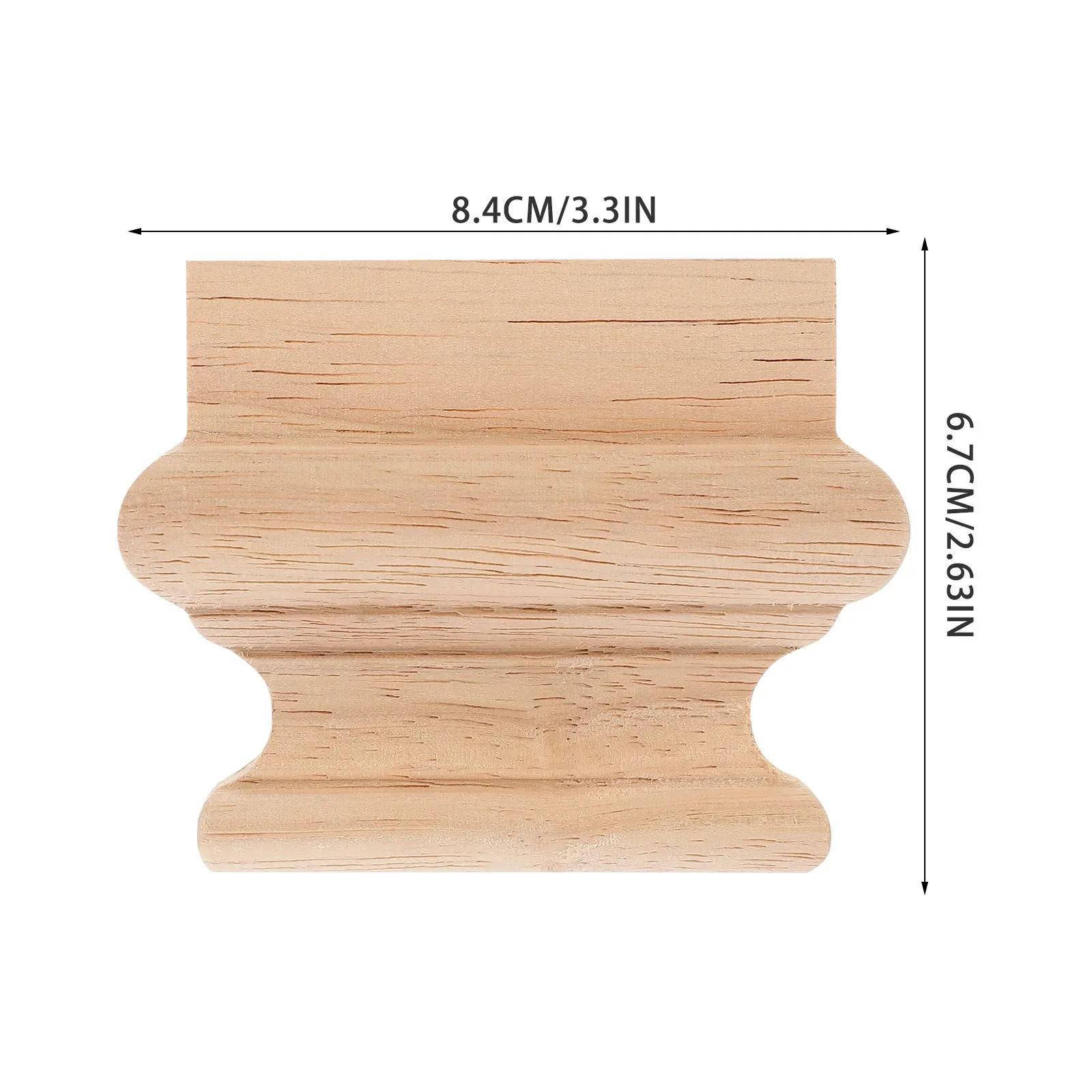 Wooden Roman Column Applique Carved Furniture Onlay Decorative Cabinet Door Trim Retro Vintage Wood Decoration for Home Interior