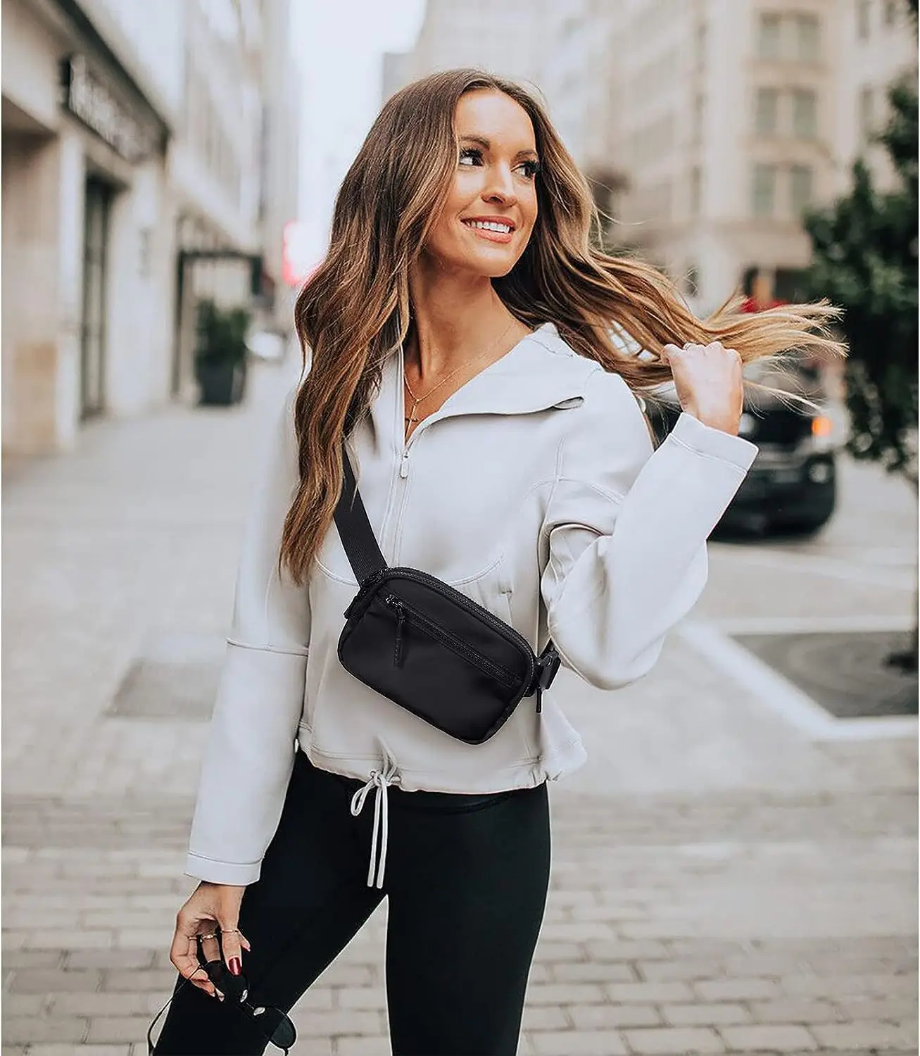 

2025 New style small backpack outdoor casual sports waist bag, European and American style fashionable small crossbody bag for m