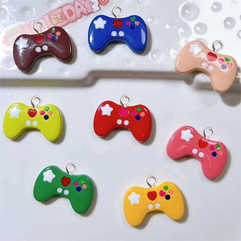 10Pcs Creative Game Machine Controller Resin Charms Pendants Earrings Keychain Necklace Accessories DIY Jewelry Making Findings